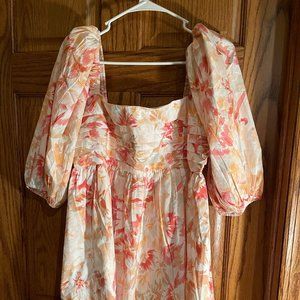Abercrombie & Fitch floral puff sleeve dress